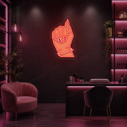 Nailed It Neon Artwork in Red color