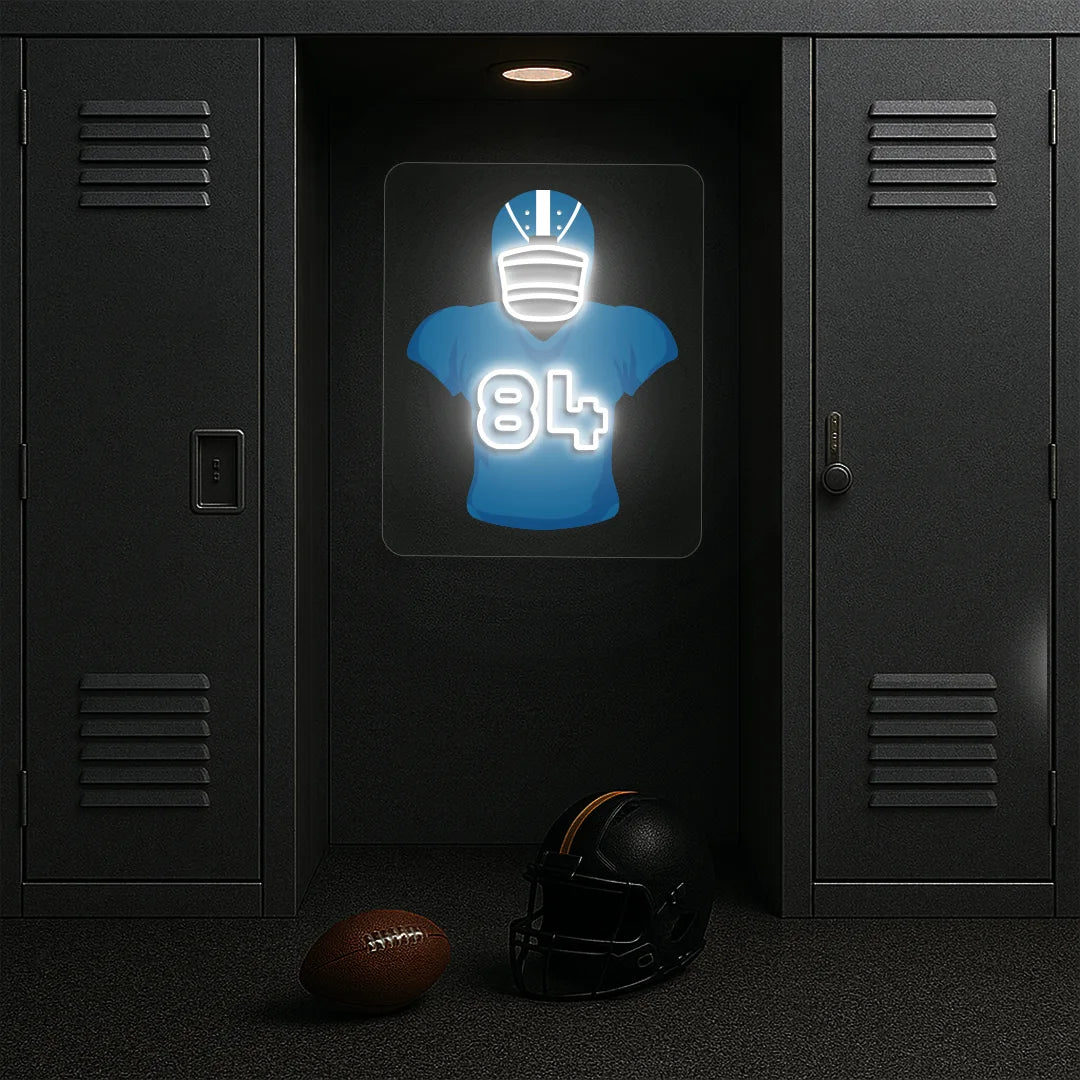 Indianapolis Warren 84 Jersey Football Neon Artwork