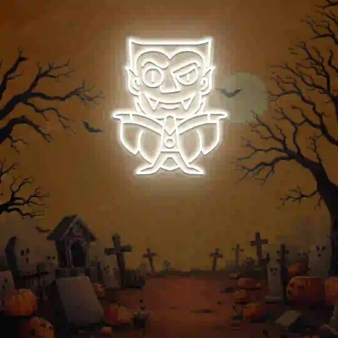 Chibi Vampire Neon Sign | Warmwhite