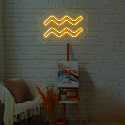 Aquarius Zodiac Neon Sign | CNUS014082 | Orange