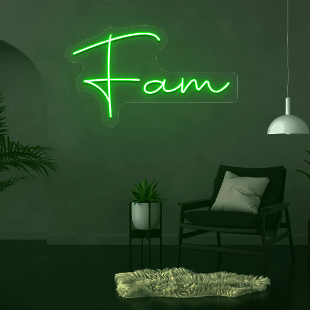 Fam Neon Sign | Green
