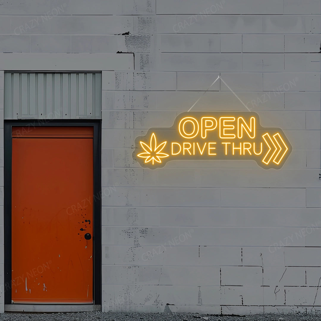 Open Drive Thru Sign | Orange