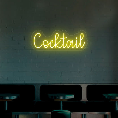 Crazy Cocktail Neon Sign | Yellow