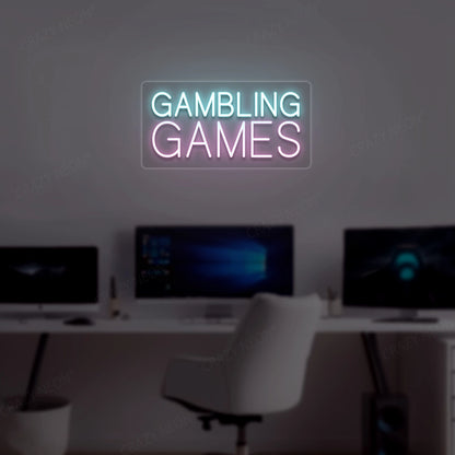 Gambling Games Neon Sign