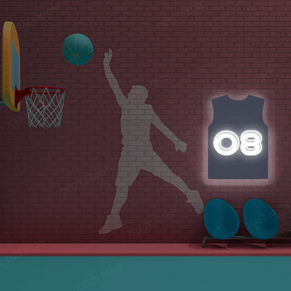 Washington Carrington 08 Jersey Basketball Neon Artwork