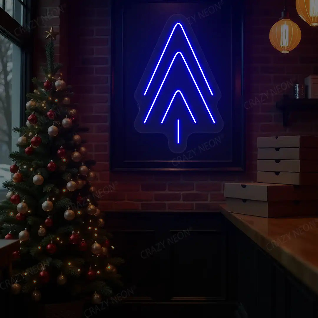 Arrow Tree Neon Sign | Blue