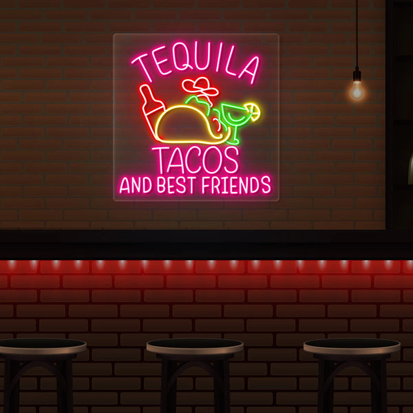 Tequila and Tacos Neon Artwork Sign