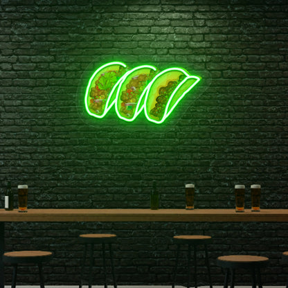 Tacos Neon Sign Artwork | Green 