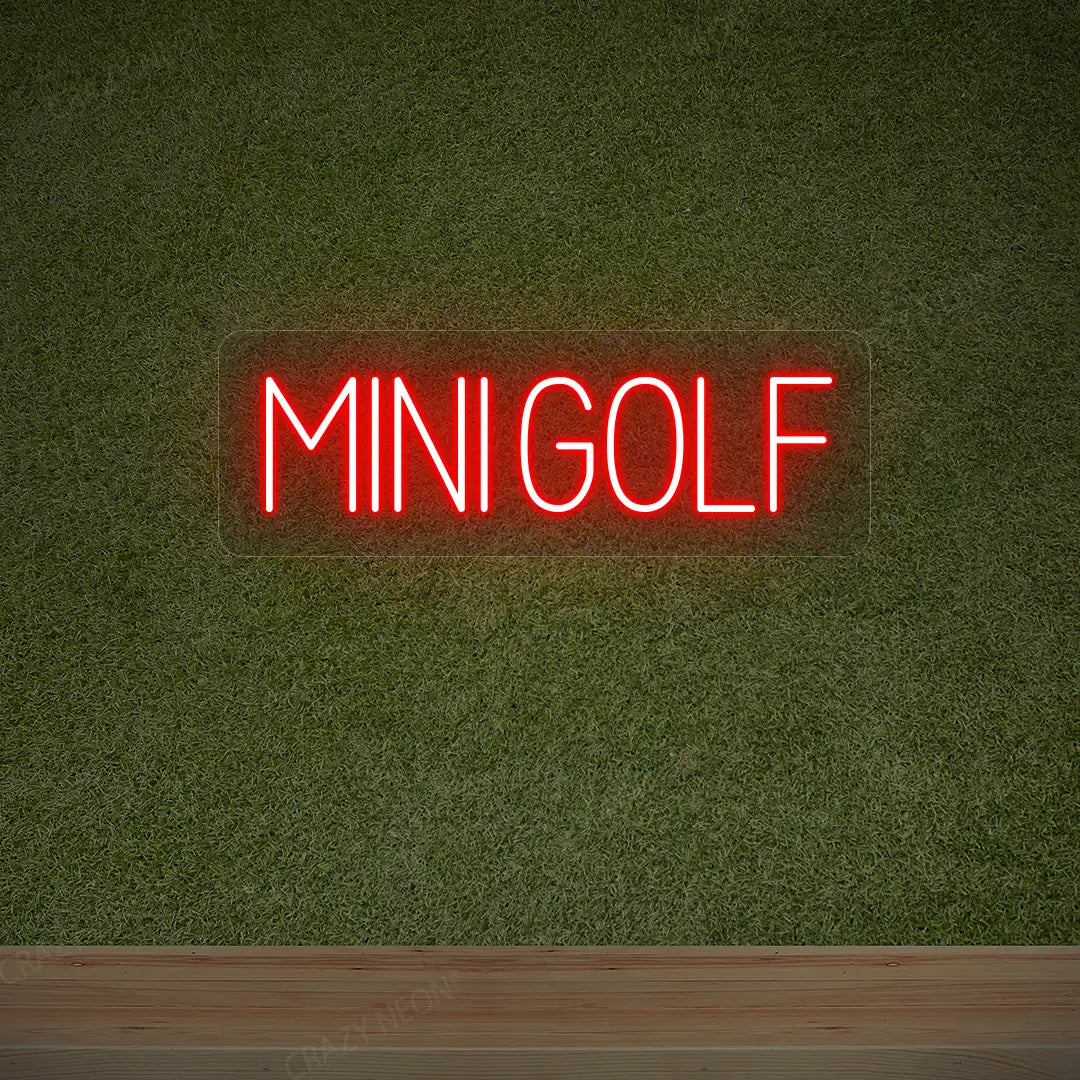 Mini Golf Neon Sign | Red