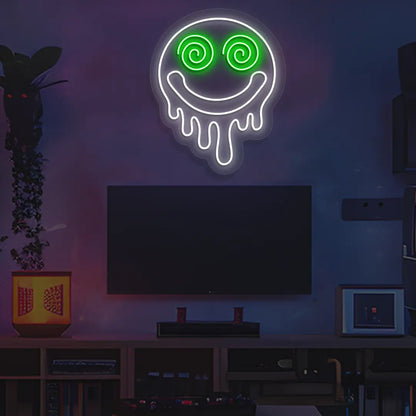 After-Party Emoji Neon Sign in Green color