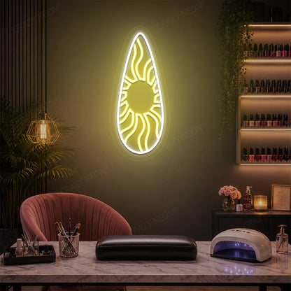Aura Shine Nail Neon Sign in Yellow color
