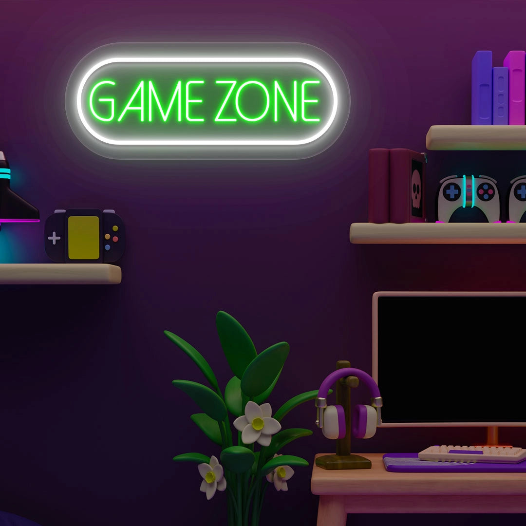 Game Zone Neon Sign | Green