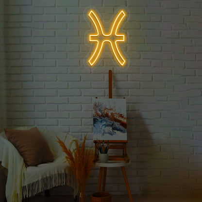 Pisces Zodiac Neon Sign | CNUS013601 | Orange