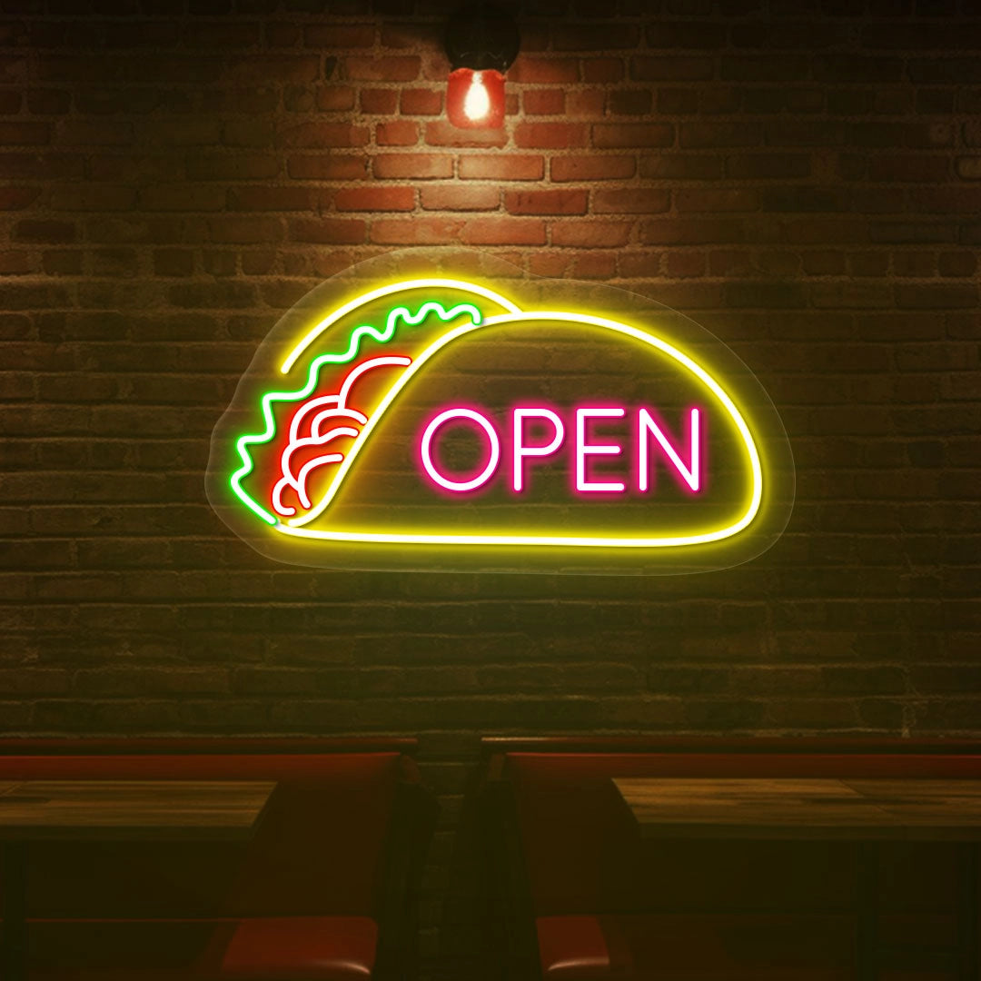 Open  Tacos Led Neon Sign | Pink 