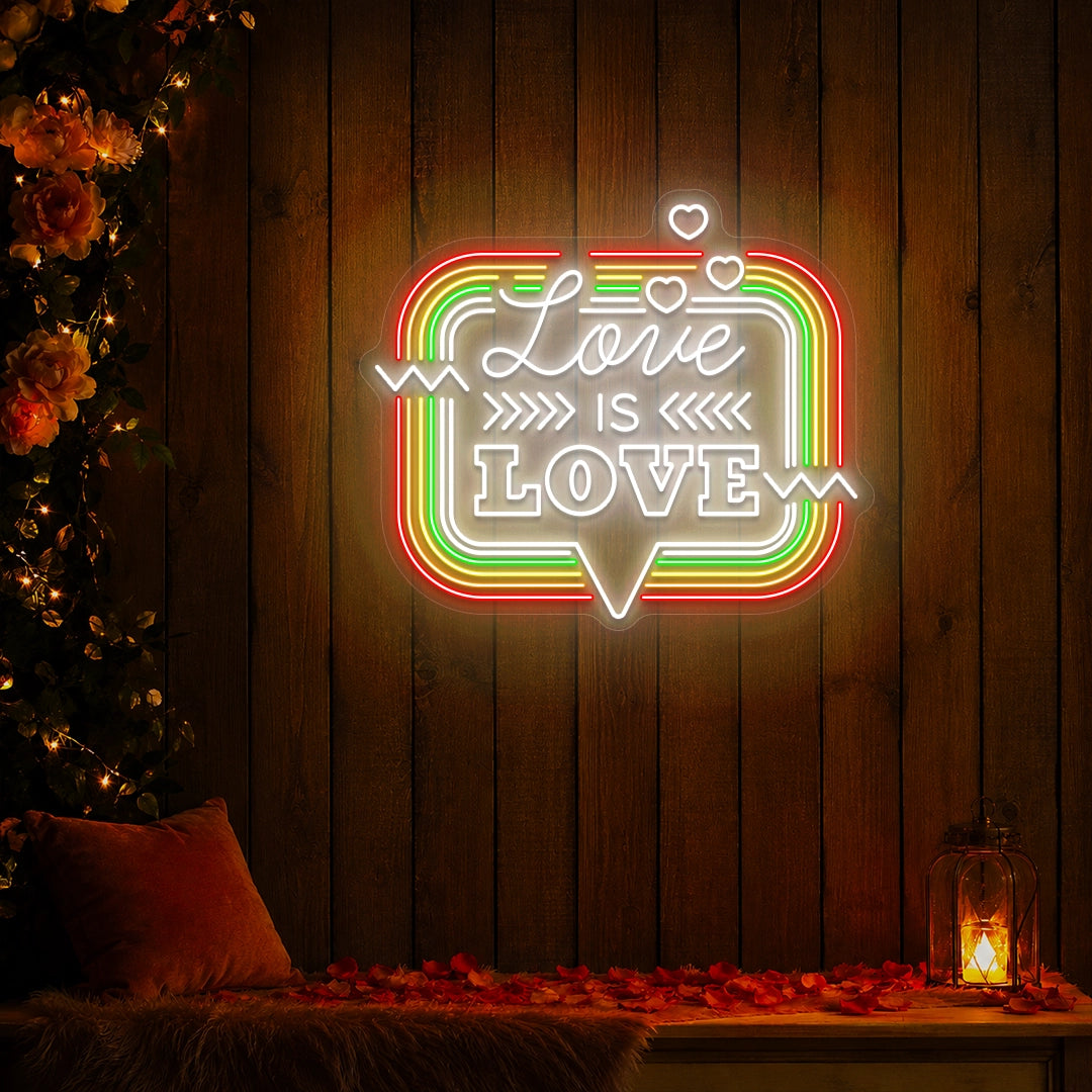 Love is Love Spectrum Neon Sign