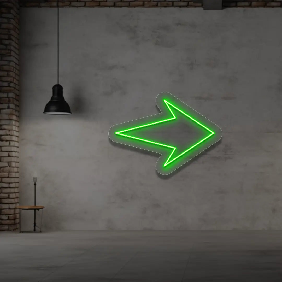 Right Arrow Neon Sign
