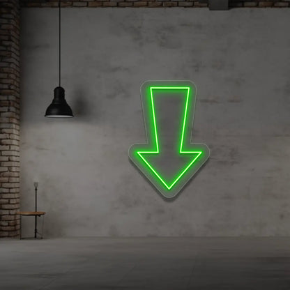 Downward Classic arrow in Green color