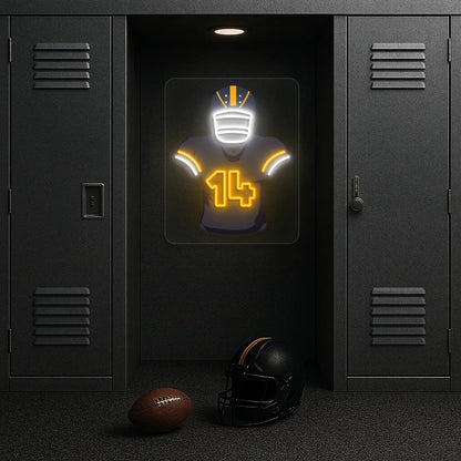 Denver Sutton 14 Jersey Football Neon Artwork