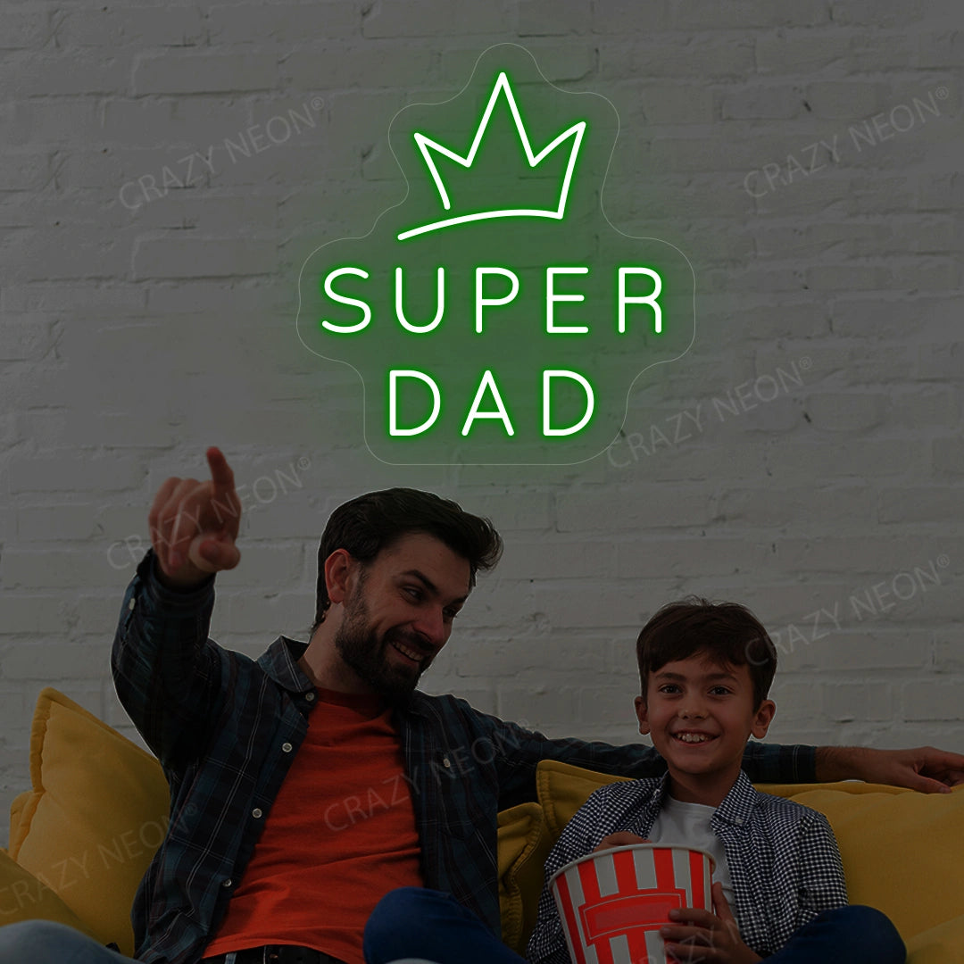 Super Dad Neon Sign | Green