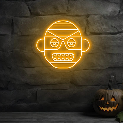 Mummy Frank Neon Sign | Orange