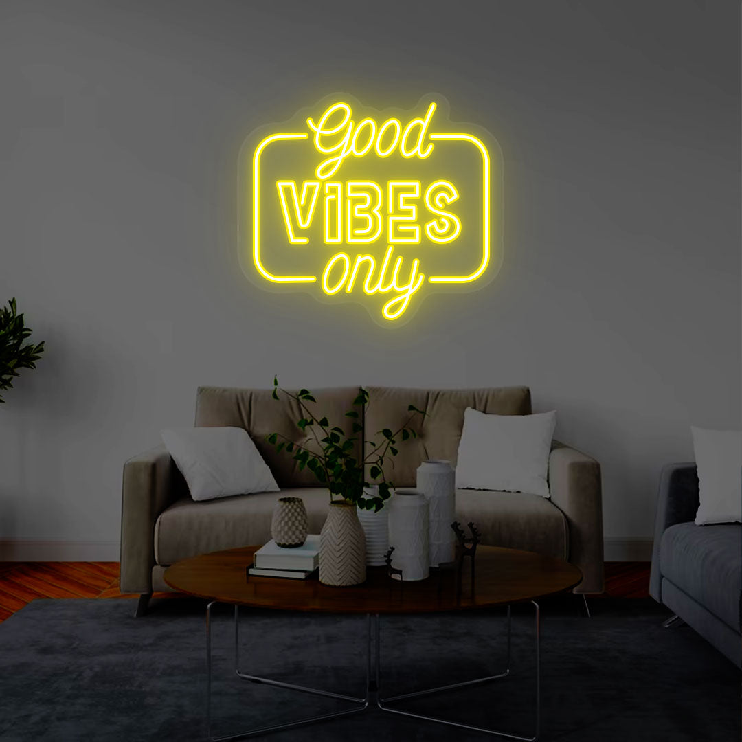 Good Vibes Only Neon Sign | CNUS000269 | Yellow