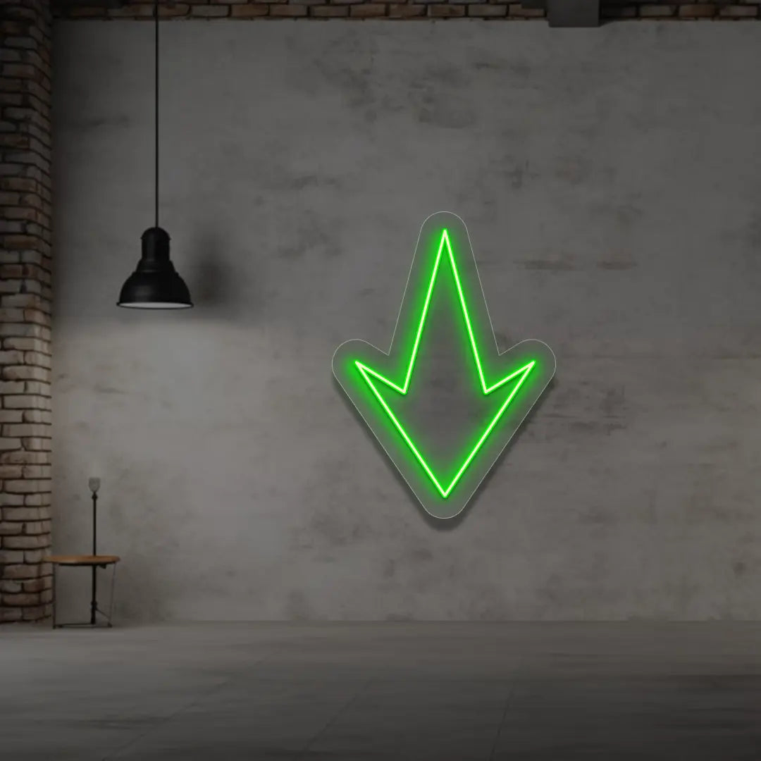 Downward Pointed arrow in Green color