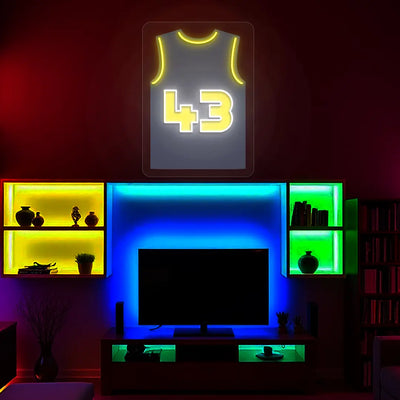 Indiana Siakam 43 Jersey Basketball Neon Artwork