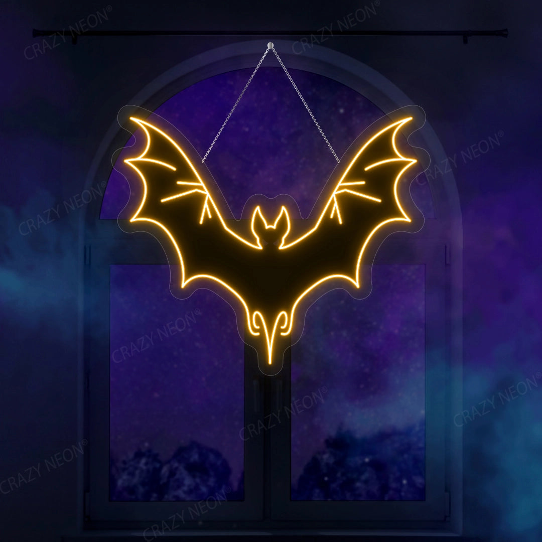 Bat Neon Artwork | Orange 