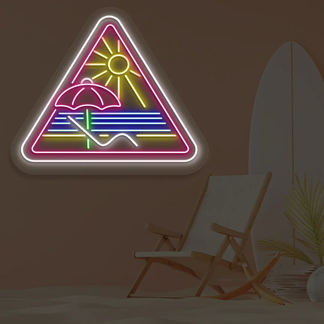 Sunset Escape Neon Sign in Blue color