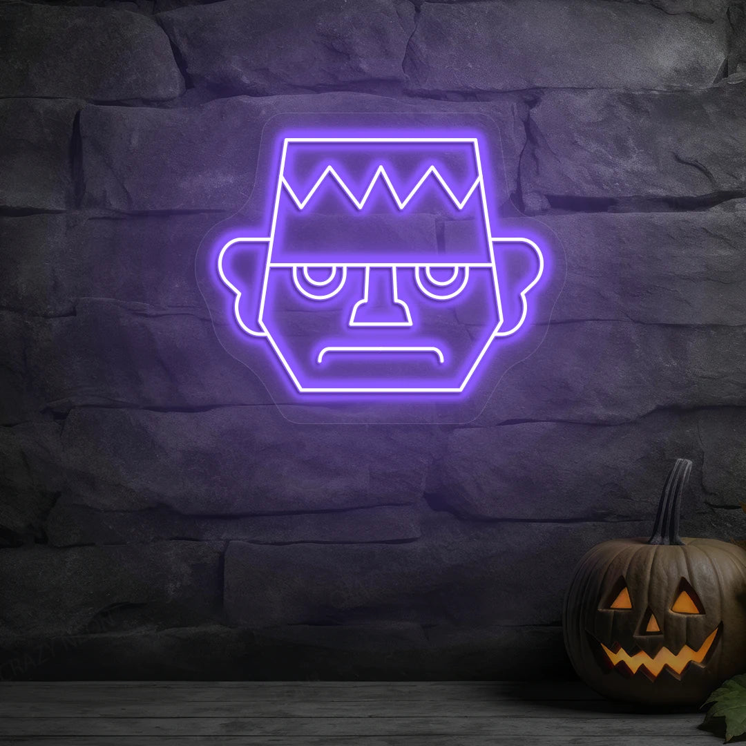 Frankenstein Neon Sign | Purple