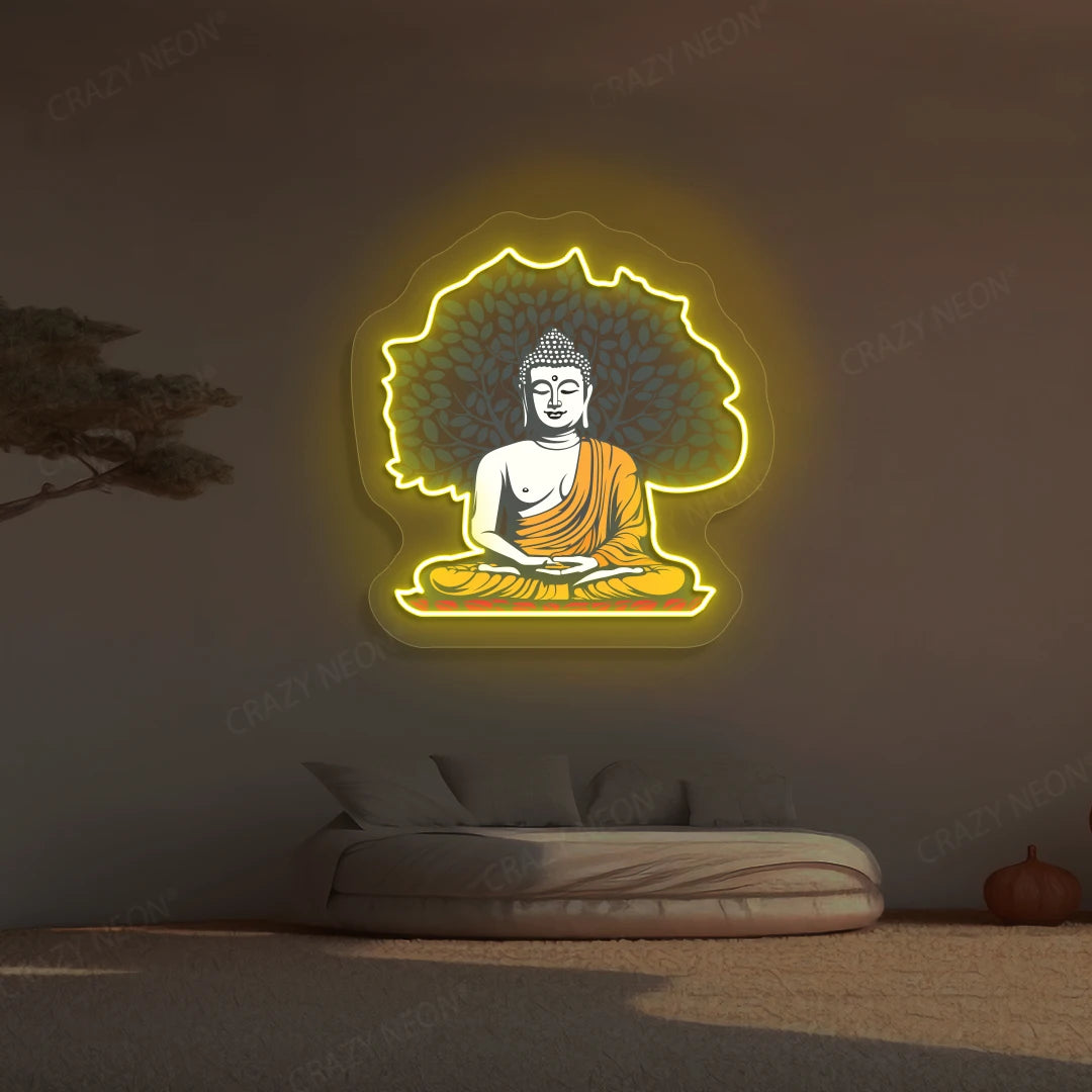 Bodhi Buddha Neon Artwork