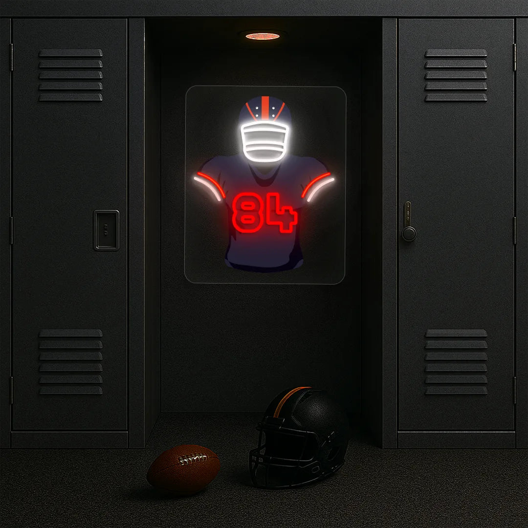 Chicago Loveland 84 Jersey Football Neon Artwork