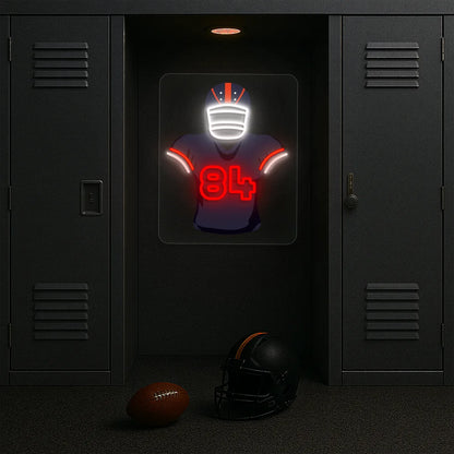 Chicago Loveland 84 Jersey Football Neon Artwork