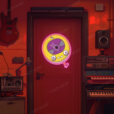 Vintage Music Neon Artwork | Pink