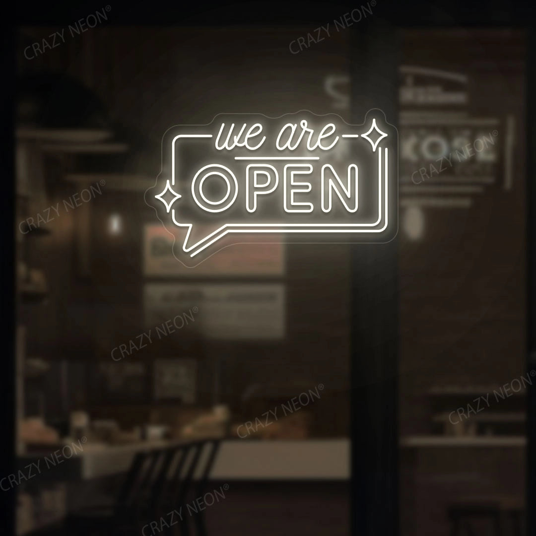 We are Open Neon Sign | Warmwhite