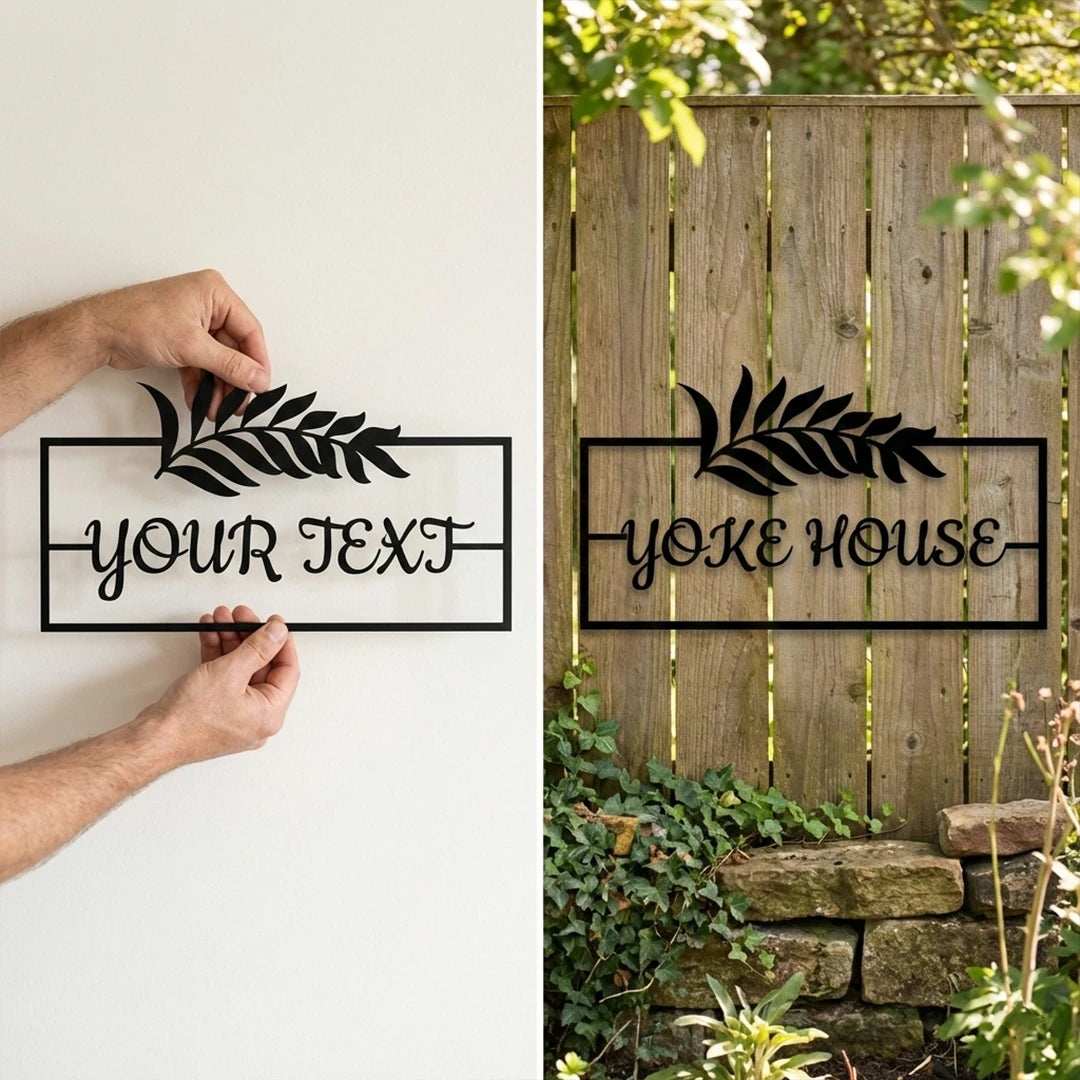 Personalized Rectangular Metal Name Sign