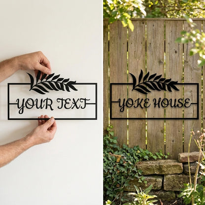 Personalized Rectangular Metal Name Sign