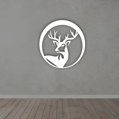 Metal Deer wall Art in white colour 