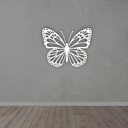 Butterfly Metal Wall Art in White color