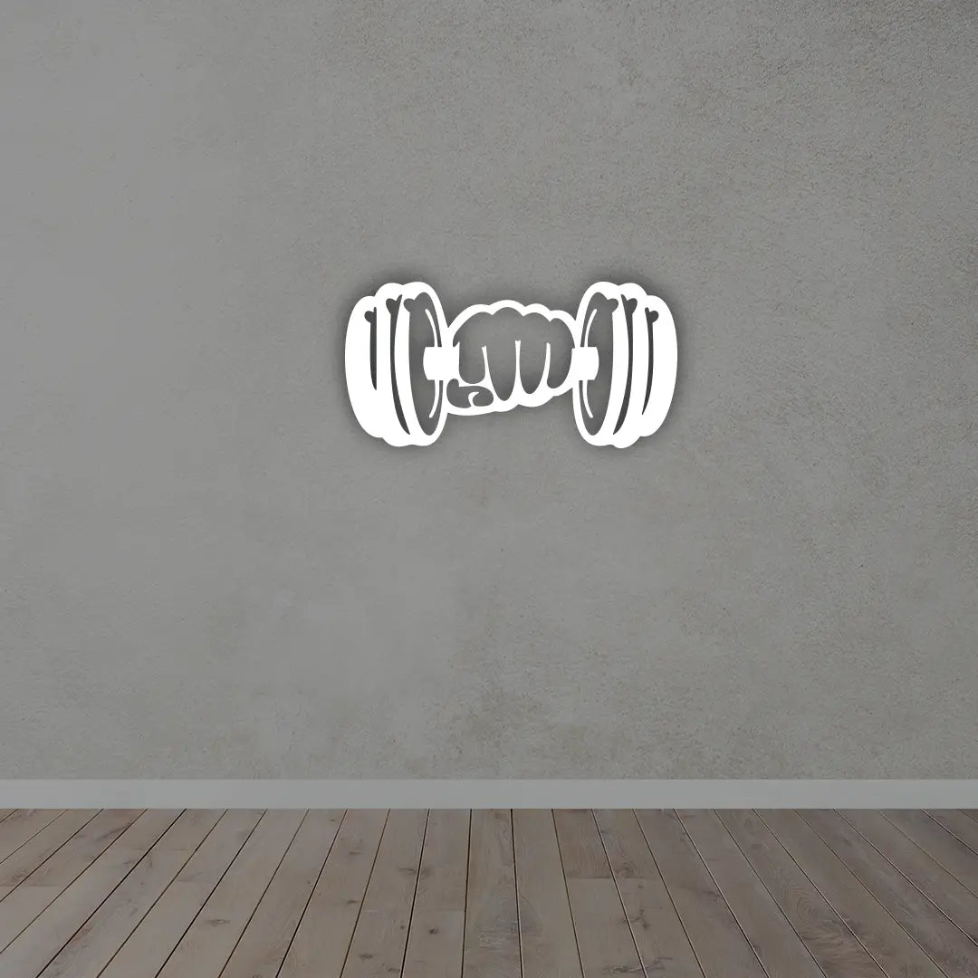 Forest Fish Metal Sign in White color