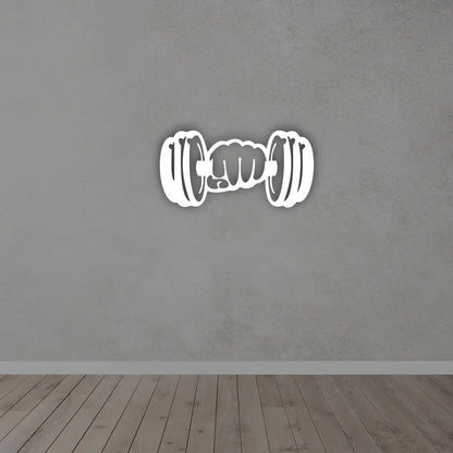 Forest Fish Metal Sign in White color