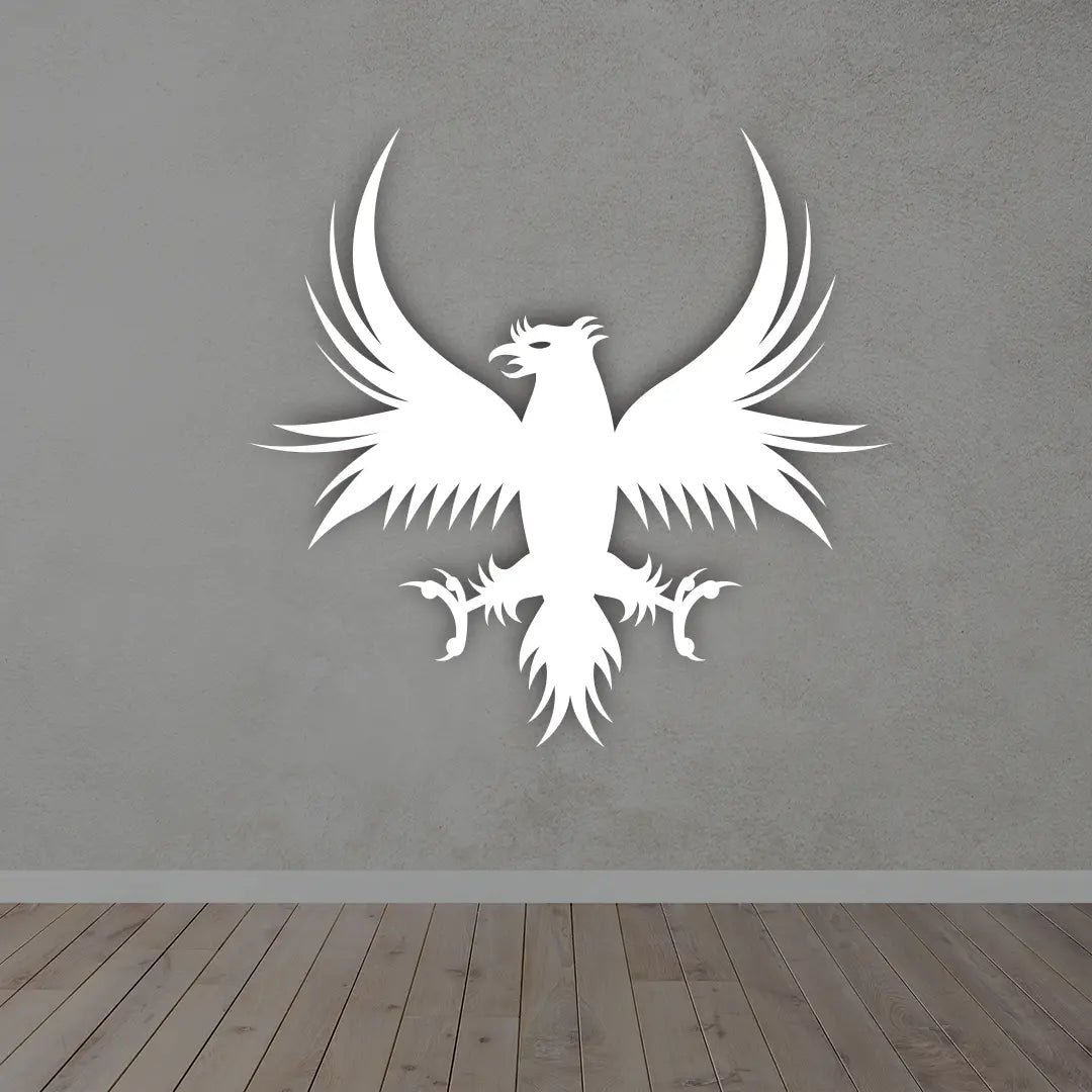 Eagle Metal Wall Art in white colour