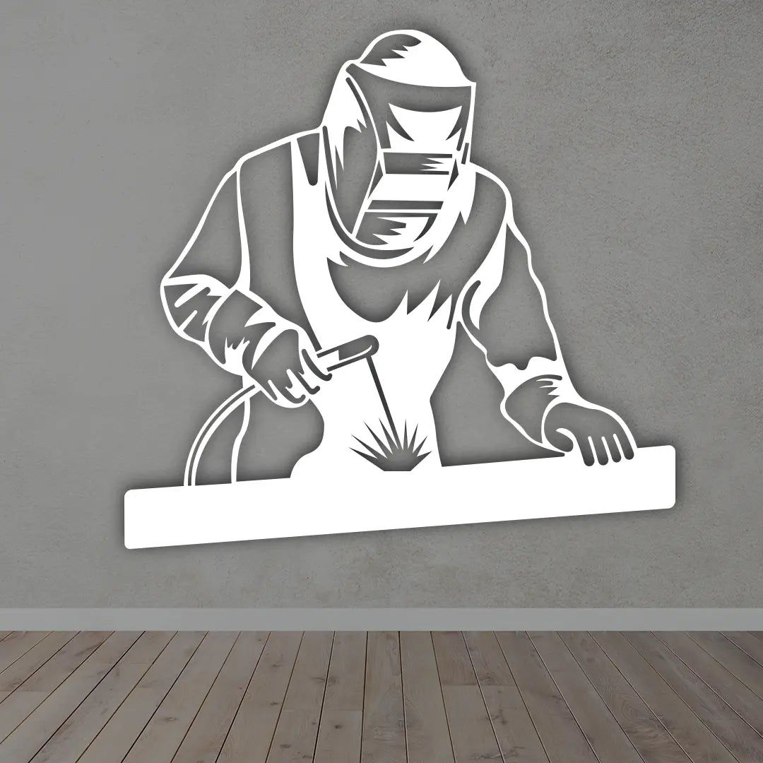 Garage Metal Wall Art in White Color