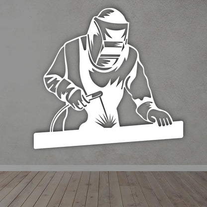 Garage Metal Wall Art in White Color