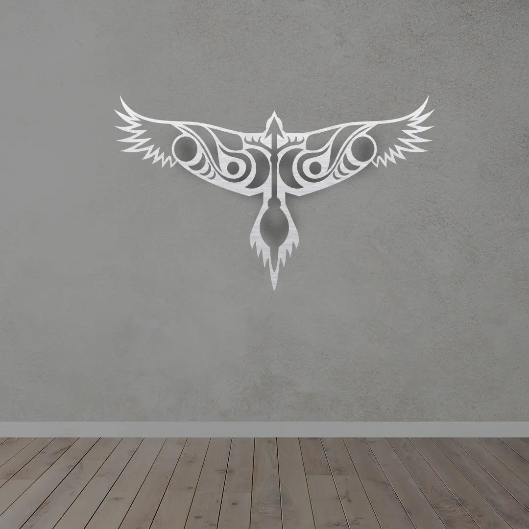 Eagle Metal Wall Art in Silver Finish