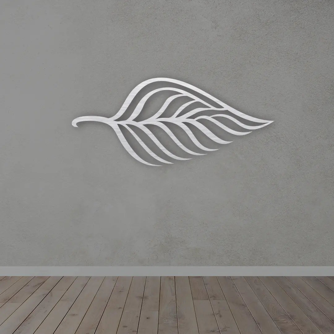 Metal leaf wall Art in silver colour