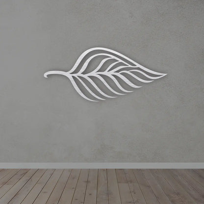 Metal leaf wall Art in silver colour