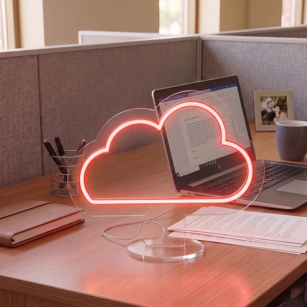 Cozy Cloud Mini Neon Sign in Red color