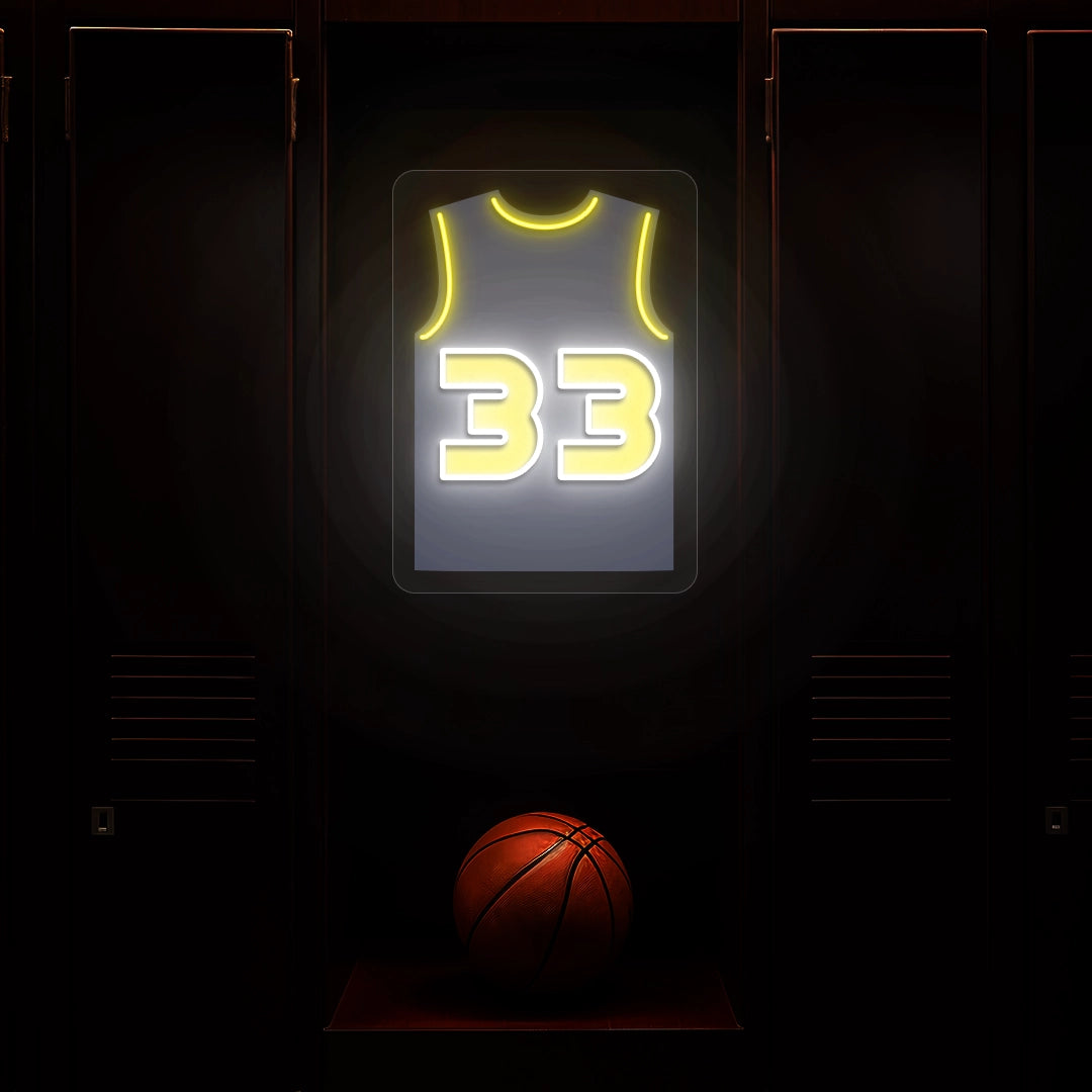 Indiana Turner 33 Jersey Basketball Neon Artwork