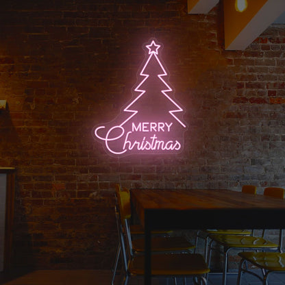 Merry Christmas With Tree Neon Sign | CNUS003562